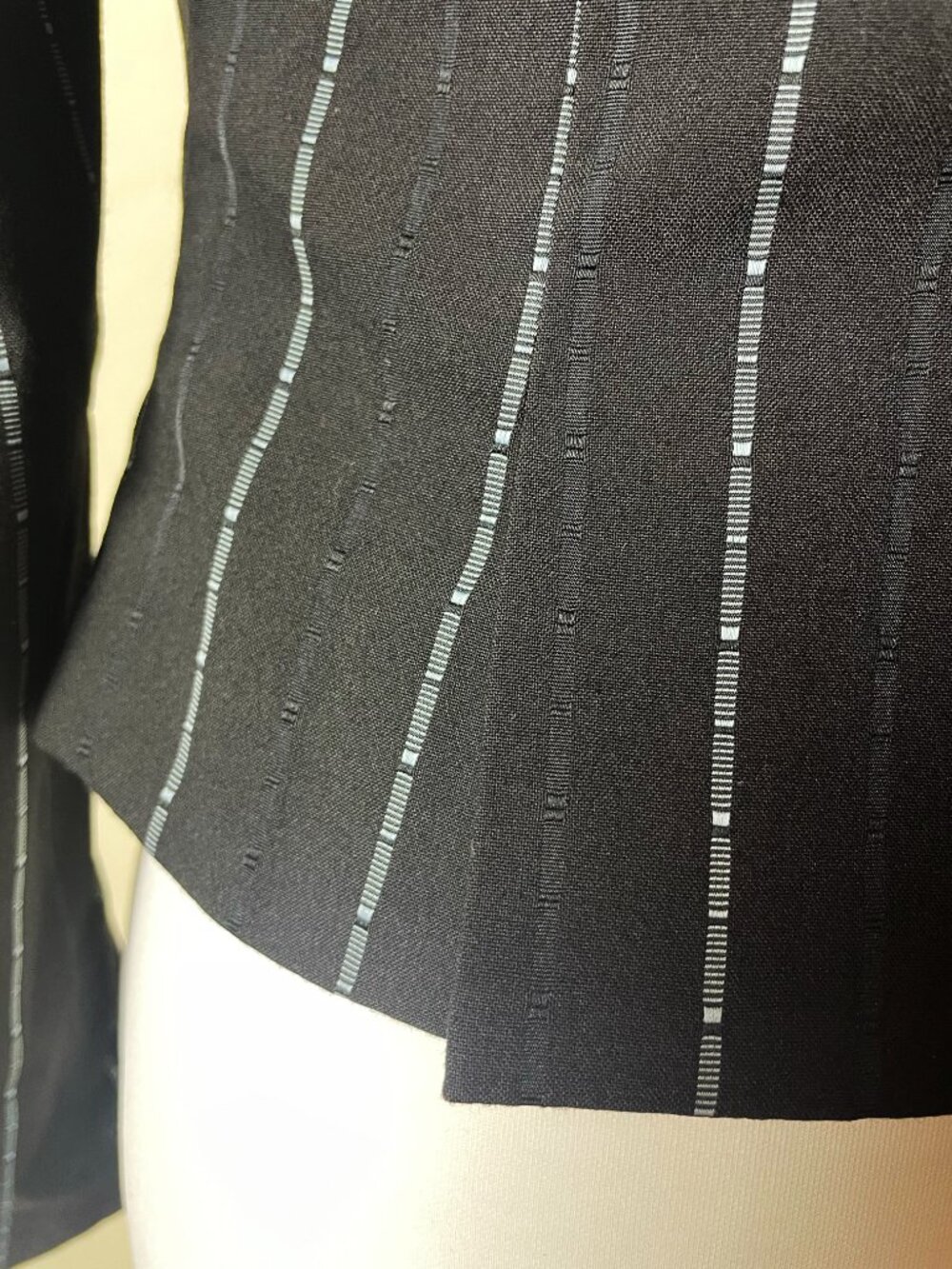 VTG Bebe Black Pinstripe 2-Piece Pant Suit Set - Jacket 4 / Pants 2 - Y2K Office - Picture 8 of 15